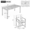 Patio Dining Set Outdoor Dining Table And Chair Set With And Removable Cushions For Patio, Backyard, Garden, Dark Brown