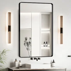 23x30 Inch Black Aluminium Frame Bathroom Mirror -House Furnish World GUEST 01bae970 30a3 4f68 9d49 fd0c73cf6f13 1