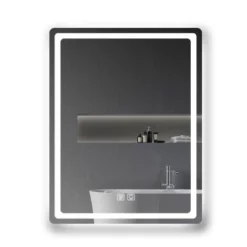 31in. H LED Single Bathroom Vanity Mirror In Polished Crystal Bathroom Vanity LED Mirror For Bathroom Wall Smart Lighted Vanity Mirrors -House Furnish World GUEST 05195999 3aa0 4271 be6e 424f530eead5