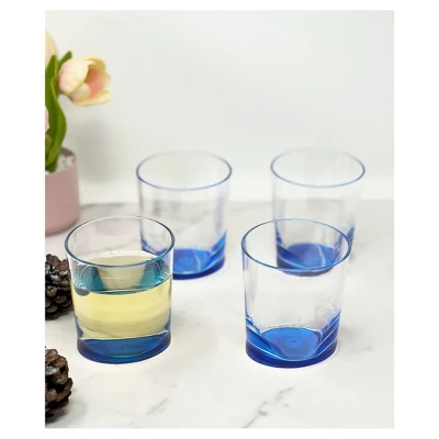 Oval Halo Acrylic Glasses Drinking Set Of 4 DOF (12oz), Plastic Drinking Glasses, BPA Free Cocktail Glasses, Drinkware Set, Plastic Water Tumblers 2 Oval Halo Acrylic Glasses Drinking Set Of 4 DOF (12oz), Plastic Drinking Glasses, BPA Free Cocktail Glasses, Drinkware Set, Plastic Water Tumblers - Image 2