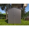 Motorcycle Outdoor Steel Storage Shed With Window ,tracks And Fixtures,Grey