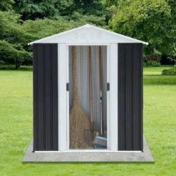 5X3 Feet Dark Grey Outdoor Storage Shed With Aluminum Alloy Frame (old SKU W2794P195736) -House Furnish World GUEST 081e7802 b55f 4b86 a6b7 a0869ae90ec6
