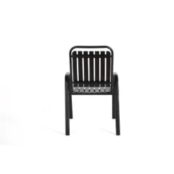 7 Pieces Patio Dining Set, Plastic Chair And Steel Table Outdoor Set, Plastic Chairs And Table Set For Garden Patio, Black -House Furnish World GUEST 08bdbce7 1d77 4e4b b9b3 ab42425ce3dc