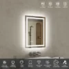 20in*28in LED Bathroom Mirror,Front-Lit And Back-Lit, Stepless Dimmable, 3 Colors CRI90+, Brightness Memory, Shatter-Proof,Anti-fog LED Vanity Mirror
