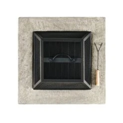 28" MGO Wood Burning Outdoor Fire Pit With Lid - Natural Stone 13 28" MGO Wood Burning Outdoor Fire Pit With Lid - Natural Stone -House Furnish World GUEST 09f11965 893e 4d3a 86de fe093733b836