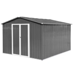Metal Garden Sheds 12ftx10ft Outdoor Storage Sheds Grey -House Furnish World GUEST 0c1d3f18 bc1b 49ca 8088 ca27a5a26779 1