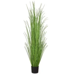 Artificial Plant, 47" Tall, Grass Tree, Indoor, Faux, Fake, Floor, Greenery, Potted, Real Touch, Decorative, Green Grass, Black Pot