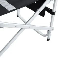 2-piece Padded Folding Outdoor Chair With Side Table And Storage Pockets,Lightweight Oversized Directors Chair For Indoor, Outdoor Camping, Black/Grey -House Furnish World GUEST 0ca9c3b4 1166 4d9e bcb3 09598a3e2e6b