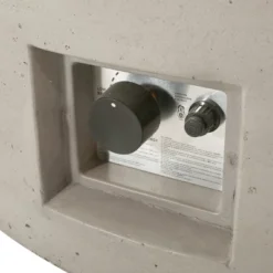 Outdoor 50,000 BTU Round MgO Concrete Propane Fire Pit, Light Grey (Tank Cover Not Included) -House Furnish World GUEST 0d58099d 86cc 4cbb 8181 848d16583273