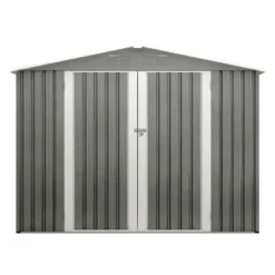 8 X 6 FT Outdoor Waterproof Garden Tool Storage Sheds With Metal Foundation With Floor Frame,with Lockable Doors & Air Vents, For Backyard, Lawn, Gray -House Furnish World GUEST 0d84c575 0d19 4f41 b5b1 b3634e8620dd