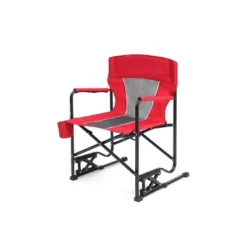 Outdoor Freestyle Rocker Camping Chair Portable Folding Rocking Chair With Solid, Durable Armrests, Drink Holder & Comfortable Backrest -Red -House Furnish World GUEST 0de79e2d 0f64 4dcd a365 d8d9d9957cd1