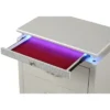 LED Night Stand Made With Wood In Milky White