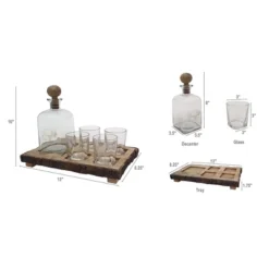 S/6 Alaine Bar Set With Mango Wood Stand -House Furnish World GUEST 0e578cb5 62ba 4a9b b2c0 681b6b0a87aa