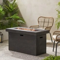 CUSTER 45'RECTANGULAR MGO FIRE PIT - 50,000 BTU -House Furnish World GUEST 11445844 f2de 4e8a a9e5 fe942d7ef18a
