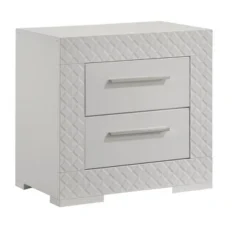 Blanca Modern Style 2-Drawer Night Stand Made With Wood In White -House Furnish World GUEST 119d1b7a d472 47ee ab40 a11c5c204769