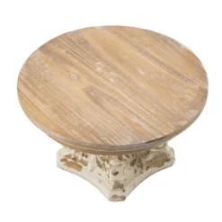 D9.5in X 5.5in Cake Stand, Wood Cake Plate With Magnesium Base