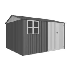 8X10FT Outdoor Storage Shed With Thickened Galvanized Steel,with Sloped Roof & Double Lockable Door,with 6 Vents, For Backyard Garden Bike,Lawnmower -House Furnish World GUEST 17059194 83bb 45c0 84b0 85e140c4eb00