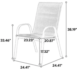 2 Piece Patio Chairs,Outdoor Camping Chairs With Breathable Textilene Fabric,Set Of 2 Chairs With Armrest High Backrest For Garden,Space Saving( Grey) 16 2 Piece Patio Chairs,Outdoor Camping Chairs With Breathable Textilene Fabric,Set Of 2 Chairs With Armrest High Backrest For Garden,Space Saving( Grey) -House Furnish World GUEST 18047144 1d3e 44f7 be84 b73fe758b719