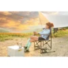 Outdoor Freestyle Rocker Camping Chair Portable Folding Rocking Chair With Solid, Durable Armrests, Drink Holder & Comfortable Backrest -Grey