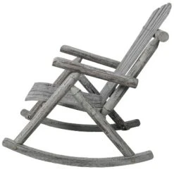 Wooden Porch Rocker Chair,Durable Wooden Porch Rocker Chair,Fir Log Rocking Chair,Patio Rockers For Outside,Garde.Light Gray Color -House Furnish World GUEST 1cad6a43 fd1a 4393 8215 88e84a43797f