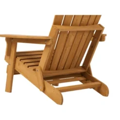 Outdoor Wooden Folding Adirondack Chair With Retractable Ottoman, Pre-Assembled BackRest & SeatBoard, Wood Patio Chair For Garden Backyard Porch Pool -House Furnish World GUEST 1e127f16 4e8c 41f9 a036 35fb835c01ab