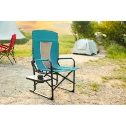 Camping Directors Chair, Heavy Duty,Oversized Portable Folding Chair With Side Table, Pocket For Beach, Fishing,Trip,Picnic,Lawn Blue -House Furnish World GUEST 1ec774ee bbc9 4a3a 9383 c48675717dbc