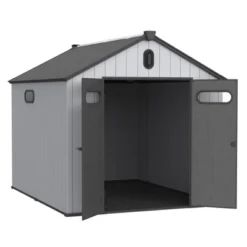 XWT013-1 8*10ft Resin Plastic Storage Shed For Backyard Garden Big Spire Tool Storage -House Furnish World GUEST 1ed4c429 c159 4663 97eb 928be11624a9