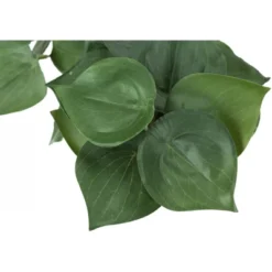 Artificial Plant, 8" Tall, Alocasia, Indoor, Faux, Fake, Table, Greenery, Potted, Set Of 2, Decorative, Green Leaves, White Cement Pots -House Furnish World GUEST 1ffb970d 8509 4f77 838d b1072d074f8c
