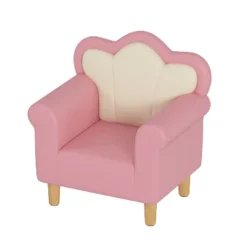 Polyester Kids Sofa, Princess Armchair For Children, Petal Shape Toddler Sofa Chair For Playroom, Children's Bedroom, Pink+White -House Furnish World GUEST 2381032b 0fc3 44e7 b503 094992f16458