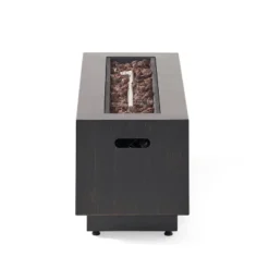 40" Outdoor 50,000 BTU Rectangular Iron Propane Fire Pit, Dark Grey (Tank Cover Not Included) -House Furnish World GUEST 23d4fa8b 0fe3 4a14 8eef 4ee1f5b1fe13