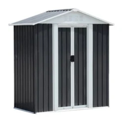 5X3 Feet Dark Grey Outdoor Storage Shed With Aluminum Alloy Frame (old SKU W2794P195736) -House Furnish World GUEST 23e1f4ad d1e9 4696 b466 254956b14e16