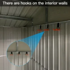 Metal Garden Sheds 12ftx10ft Outdoor Storage Sheds White+yellow With Window -House Furnish World GUEST 24ee9103 bb88 4ac1 ad60 a60c0b0b8e1a