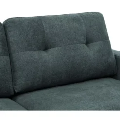 67.7" Wide Mid-Century Modern Polyester Tufted Loveseat Sofa With Wooden Legs -House Furnish World GUEST 26b7a8b8 3141 4cb1 abba b8a9ba78d0b0