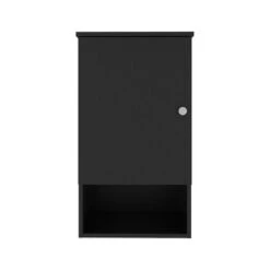 Bathbi 28" Tall Medicine Cabinet With Two Interior Shelves And One Open Shelf