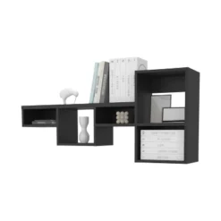 Globe Wall-Mounted Shelf Unit With 5 Shelves, Black -House Furnish World GUEST 294f5aa0 301d 4f80 ab0d 12794548f4a4