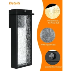 Outdoor Light Fixture Wall Light,Anti-Rust Wall Lantern Outside Wall Sconce, Integrated LED Porch Light For Garage Patio Doorway -House Furnish World GUEST 2c7e1be2 066c 4f44 9928 bf3e40e315c4