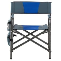 1-piece Padded Folding Outdoor Chair With Storage Pockets,Lightweight Oversized Directors Chair For Outdoor Camping, Picnics And Fishing,Blue/Grey -House Furnish World GUEST 2da36b9a 0598 4548 98e7 ff5552039118