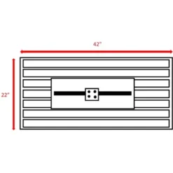 43" Smoked Glass Metal Rectangle Fire Pit (Black) -House Furnish World GUEST 2e2cbd88 e62b 4828 b6aa 146988b25815