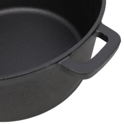 3 In 1 Pre-Seasoned Cast Iron Dutch Oven,Camping Deep Pot, 5 Quart. Cover As A Skillet With Ribbed Bottom Design. With 2pcs Silicone Handel Covers -House Furnish World GUEST 2efa94ba c918 40df 9c90 f7028630e347 2