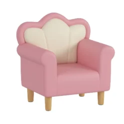 Polyester Kids Sofa, Princess Armchair For Children, Petal Shape Toddler Sofa Chair For Playroom, Children's Bedroom, Pink+White -House Furnish World GUEST 2f56b480 c2b5 4611 8e3d 48fea6655f81