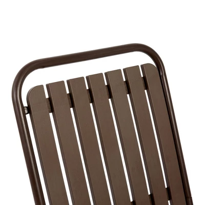 7 Pieces Patio Dining Set, Plastic Chair And Steel Table Outdoor Set, Plastic Chairs And Table Set For Garden Patio, Brown 5 7 Pieces Patio Dining Set, Plastic Chair And Steel Table Outdoor Set, Plastic Chairs And Table Set For Garden Patio, Brown - Image 5