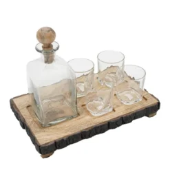 S/6 Alaine Bar Set With Mango Wood Stand -House Furnish World GUEST 324b7e3a 416d 4fcd a089 0e1435252371