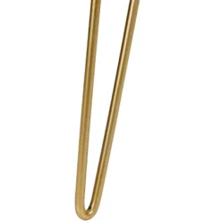 Ottoman, Pouf, Footrest, Foot Stool, 14in Round, Blue Fabric, Gold Metal Legs, Contemporary, Modern -House Furnish World GUEST 32ab0f65 64a8 4cb7 a939 f8a274ee43f8