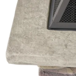 28" MGO Wood Burning Outdoor Fire Pit With Lid - Natural Stone 14 28" MGO Wood Burning Outdoor Fire Pit With Lid - Natural Stone -House Furnish World GUEST 3368e349 8fe4 47d3 ac1a 41740297c9e6