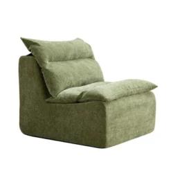 Single Chair Sofa Lounge Chair With Backrest Fully Compressed Sofa Suitable For Living Room, Bedroom, Polyester,GREEN -House Furnish World GUEST 356e3158 ab8f 43ff 8a5e 3942e0552df6