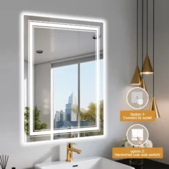 24x36 Inch Frameless LED Bathroom Mirror,Smart Mirror -House Furnish World GUEST 3667d145 3353 4a4d 8f79 16651a27f16d 1
