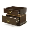 Modern Style 2-Drawer Night Stand Made With Wood In Brown