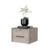 Elfrida Wall-Mounted Nightstand, Sleek Single-Drawer Design With Spacious Top Shelf