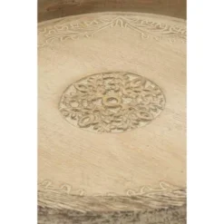 Round Mango Wood Serving Tray - 18in Rustic Brown Design For Stylish Entertaining -House Furnish World GUEST 3a2b7abe b027 46bf 96fc cafa7eb3ea1c