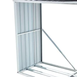 Log Storage Shed, Log Holder With Roof, Log Storage Shed, Firewood Rack For Backyard Garden Patio Porch, Anthracite Galvanized Steel 70.9" -House Furnish World GUEST 3b14303a 6946 4925 bd5e 8b77a5c045fe